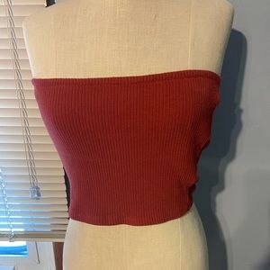 Urban outfitters strapless crop top